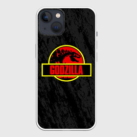 Чехол для iPhone 13 с принтом JURASSIC GODZILLA | ГОДЗИЛЛА в Екатеринбурге,  |  | comic con | godzilla | gojira | logo | годзилла | знаки | иероглифы | лого | монстр | фильм | чудовище