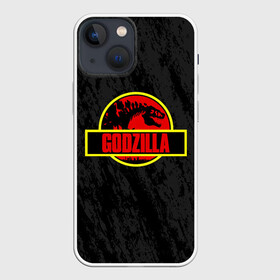 Чехол для iPhone 13 mini с принтом JURASSIC GODZILLA | ГОДЗИЛЛА в Екатеринбурге,  |  | comic con | godzilla | gojira | logo | годзилла | знаки | иероглифы | лого | монстр | фильм | чудовище