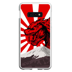 Чехол для Samsung S10E с принтом GODZILLA в Екатеринбурге, Силикон | Область печати: задняя сторона чехла, без боковых панелей | comic con | godzilla | gojira | logo | годзилла | знаки | иероглифы | лого | монстр | фильм | чудовище