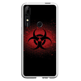 Чехол для Honor P Smart Z с принтом Biohazard в Екатеринбурге, Силикон | Область печати: задняя сторона чехла, без боковых панелей | Тематика изображения на принте: biohazard | plague inc | биологическая опасность | знак