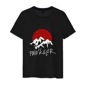 Мужская футболка хлопок с принтом Painkiller Mountain в Екатеринбурге, 100% хлопок | прямой крой, круглый вырез горловины, длина до линии бедер, слегка спущенное плечо. | jeembo | джангирян | джимбо
