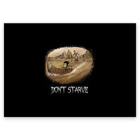 Поздравительная открытка с принтом Dont starve в Екатеринбурге, 100% бумага | плотность бумаги 280 г/м2, матовая, на обратной стороне линовка и место для марки
 | Тематика изображения на принте: 