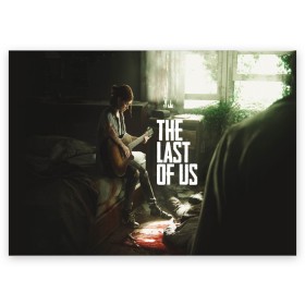 Поздравительная открытка с принтом THE LAST OF US в Екатеринбурге, 100% бумага | плотность бумаги 280 г/м2, матовая, на обратной стороне линовка и место для марки
 | gamer | player | stels | the last of us | the last of us part 2 | бегун | джоэл | каннибалы | охотники | сталкер | топляк | цикады | щелкун | элли