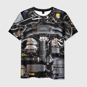 Мужская футболка 3D с принтом Engine в Екатеринбурге, 100% полиэфир | прямой крой, круглый вырез горловины, длина до линии бедер | brz | car | drift | engine | gt86 | japan | racers | subaru | toyota | автомобиль | гонки | двигатель | машина | мотор | япония