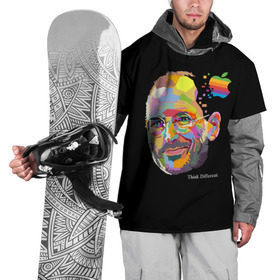 Накидка на куртку 3D с принтом Стив Джобс / Think Different в Екатеринбурге, 100% полиэстер |  | Тематика изображения на принте: apple | different | ipad | iphone | jobs | steve | steven | think | аппле | джобс | жобс | основатель | создатель | стив | стивен | эпл | яблоко