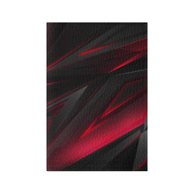 Обложка для паспорта матовая кожа с принтом GEOMETRY STRIPES в Екатеринбурге, натуральная матовая кожа | размер 19,3 х 13,7 см; прозрачные пластиковые крепления | Тематика изображения на принте: abstraction | geometry | hexagon | neon | paints | stripes | texture | triangle | абстракция | брызги | геометрия | краски | красный | линии | неон | неоновый | полосы | соты | текстура | фигуры | черный
