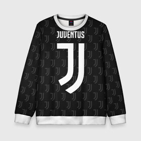 Детский свитшот 3D с принтом Juventus FC Pattern в Екатеринбурге, 100% полиэстер | свободная посадка, прямой крой, мягкая тканевая резинка на рукавах и понизу свитшота | juventus | pattern | паттерн | форма | футбольная | юва | ювентус