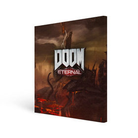 Холст квадратный с принтом DOOM Eternal в Екатеринбурге, 100% ПВХ |  | Тематика изображения на принте: doom | doomguy | slayer | вечный | дум | думгай | палач рока