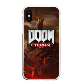 Чехол для iPhone XS Max матовый с принтом DOOM Eternal в Екатеринбурге, Силикон | Область печати: задняя сторона чехла, без боковых панелей | doom | doomguy | slayer | вечный | дум | думгай | палач рока