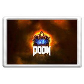 Магнит 45*70 с принтом Doom Cacodemon в Екатеринбурге, Пластик | Размер: 78*52 мм; Размер печати: 70*45 | Тематика изображения на принте: 
