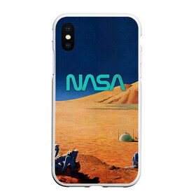 Чехол для iPhone XS Max матовый с принтом NASA on Mars в Екатеринбурге, Силикон | Область печати: задняя сторона чехла, без боковых панелей | 