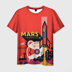 Мужская футболка 3D с принтом Mars NASA в Екатеринбурге, 100% полиэфир | прямой крой, круглый вырез горловины, длина до линии бедер | Тематика изображения на принте: 