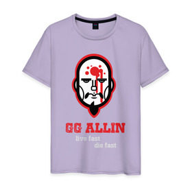 Мужская футболка хлопок с принтом GG Allin в Екатеринбурге, 100% хлопок | прямой крой, круглый вырез горловины, длина до линии бедер, слегка спущенное плечо. | gg | ggallin | hardcore | punk | punkrock | панк