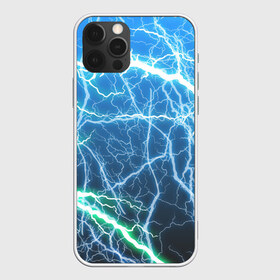 Чехол для iPhone 12 Pro Max с принтом РАЗРЯДЫ МОЛНИЙ в Екатеринбурге, Силикон |  | blue | epic | green | lightning | rain | storm | stripes | texture | thunder | гроза | гром | дождь | зеленый | линии | молнии | молния | пафосные | полосы | разряды | синий | текстура | шторм | эпичные | яркие