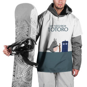 Накидка на куртку 3D с принтом Мой сосед Тоторо в Екатеринбурге, 100% полиэстер |  | Тематика изображения на принте: 10 доктор | doctor who | my neighbor totoro | tardis | totoro | десятый доктор | доктор кто | тардис | тоторо