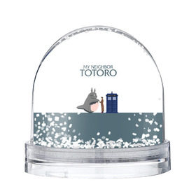 Снежный шар с принтом Мой сосед Тоторо в Екатеринбурге, Пластик | Изображение внутри шара печатается на глянцевой фотобумаге с двух сторон | 10 доктор | doctor who | my neighbor totoro | tardis | totoro | десятый доктор | доктор кто | тардис | тоторо