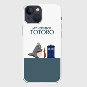 Чехол для iPhone 13 mini с принтом Мой сосед Тоторо в Екатеринбурге,  |  | 10 доктор | doctor who | my neighbor totoro | tardis | totoro | десятый доктор | доктор кто | тардис | тоторо