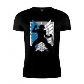 Мужская футболка премиум с принтом ADVANCED LEGION в Екатеринбурге, 92% хлопок, 8% лайкра | приталенный силуэт, круглый вырез ворота, длина до линии бедра, короткий рукав | anime | attack on titan | аниме | атака титанов