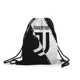 Рюкзак-мешок 3D с принтом FC Juventus в Екатеринбурге, 100% полиэстер | плотность ткани — 200 г/м2, размер — 35 х 45 см; лямки — толстые шнурки, застежка на шнуровке, без карманов и подкладки | Тематика изображения на принте: fc juventus | juventus | криштиану роналду ювентус | фк ювентус | футбол | ювентус