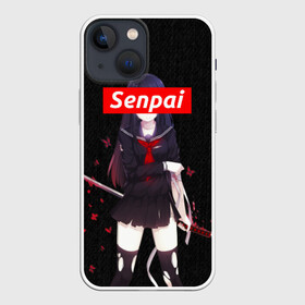 Чехол для iPhone 13 mini с принтом СЕНПАЙ   SENPAI в Екатеринбурге,  |  | ahegao | anime | kawai | kowai | otaku | senpai | sugoi | waifu | weeaboo | yandere | аниме | ахегао | вайфу | виабу | каваи | ковай | культура | отаку | сенпай | сугои | тренд | яндере