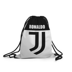 Рюкзак-мешок 3D с принтом Ronaldo Juventus в Екатеринбурге, 100% полиэстер | плотность ткани — 200 г/м2, размер — 35 х 45 см; лямки — толстые шнурки, застежка на шнуровке, без карманов и подкладки | Тематика изображения на принте: cr7 | cristiano ronaldo | football | juventus | криштиану роналду | роналдо | роналду | ювентус