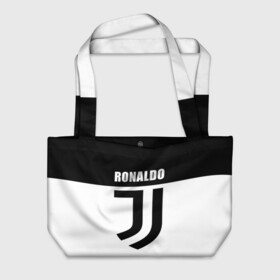 Пляжная сумка 3D с принтом Ronaldo Juventus в Екатеринбурге, 100% полиэстер | застегивается на металлическую кнопку; внутренний карман застегивается на молнию. Стенки укреплены специальным мягким материалом, чтобы защитить содержимое от несильных ударов
 | cr7 | cristiano ronaldo | football | juventus | криштиану роналду | роналдо | роналду | ювентус