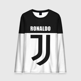 Мужской лонгслив 3D с принтом Ronaldo Juventus в Екатеринбурге, 100% полиэстер | длинные рукава, круглый вырез горловины, полуприлегающий силуэт | cr7 | cristiano ronaldo | football | juventus | криштиану роналду | роналдо | роналду | ювентус