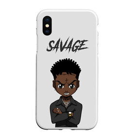 Чехол для iPhone XS Max матовый с принтом 21 Savage в Екатеринбурге, Силикон | Область печати: задняя сторона чехла, без боковых панелей | 21 savage | 21 дикарь