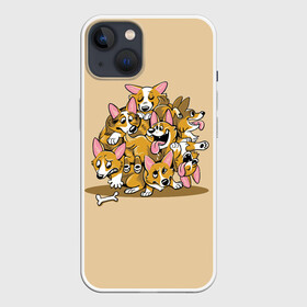 Чехол для iPhone 13 с принтом Корги в Екатеринбурге,  |  | corgi | dog | dogs | корги | пес | порода | собака | щенки | щенок