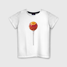 Детская футболка хлопок с принтом Chupa-Chups в Екатеринбурге, 100% хлопок | круглый вырез горловины, полуприлегающий силуэт, длина до линии бедер | 