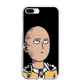 Чехол для iPhone 7Plus/8 Plus матовый с принтом One-Punch Man Ванпачмен в Екатеринбурге, Силикон | Область печати: задняя сторона чехла, без боковых панелей | onepunch | аниме | анимэ  | вапначмен | генос | пачмен