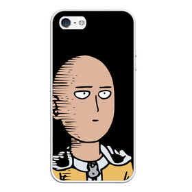 Чехол для iPhone 5/5S матовый с принтом One-Punch Man Ванпачмен в Екатеринбурге, Силикон | Область печати: задняя сторона чехла, без боковых панелей | onepunch | аниме | анимэ  | вапначмен | генос | пачмен