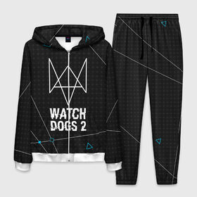 Мужской костюм 3D с принтом WATCH DOGS 2 в Екатеринбурге, 100% полиэстер | Манжеты и пояс оформлены тканевой резинкой, двухслойный капюшон со шнурком для регулировки, карманы спереди | action | ct os | ded sec | fox | gamer | hacker | player | watch dogs | watch dogs 2 | знак лиса | хакер