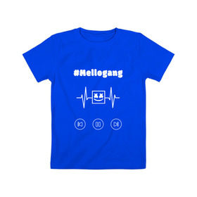 Детская футболка хлопок с принтом Mellogang в Екатеринбурге, 100% хлопок | круглый вырез горловины, полуприлегающий силуэт, длина до линии бедер | 