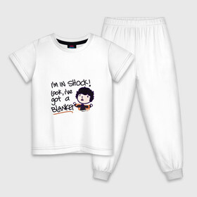 Детская пижама хлопок с принтом Шерлок в Екатеринбурге, 100% хлопок |  брюки и футболка прямого кроя, без карманов, на брюках мягкая резинка на поясе и по низу штанин
 | sherlock | бенедикт камбербэтч | мартин фримен | шерлок
