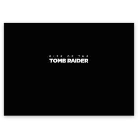 Поздравительная открытка с принтом Rise if The Tomb Raider в Екатеринбурге, 100% бумага | плотность бумаги 280 г/м2, матовая, на обратной стороне линовка и место для марки
 | Тематика изображения на принте: adventure | lara croft | tomb rider | археолог | гробниц | крофт | лара | приключения | расхитительница
