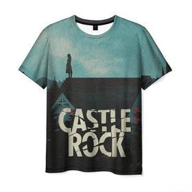 Мужская футболка 3D с принтом Castle Rock в Екатеринбурге, 100% полиэфир | прямой крой, круглый вырез горловины, длина до линии бедер | castle rock | hulu | билл скарсгард | дж.дж. абрамс | касл рок | кубик в кубе | стивен кинг | шоушенк