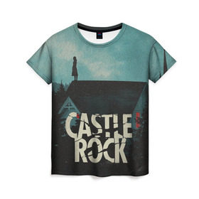 Женская футболка 3D с принтом Castle Rock в Екатеринбурге, 100% полиэфир ( синтетическое хлопкоподобное полотно) | прямой крой, круглый вырез горловины, длина до линии бедер | castle rock | hulu | билл скарсгард | дж.дж. абрамс | касл рок | кубик в кубе | стивен кинг | шоушенк