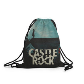 Рюкзак-мешок 3D с принтом Castle Rock в Екатеринбурге, 100% полиэстер | плотность ткани — 200 г/м2, размер — 35 х 45 см; лямки — толстые шнурки, застежка на шнуровке, без карманов и подкладки | castle rock | hulu | билл скарсгард | дж.дж. абрамс | касл рок | кубик в кубе | стивен кинг | шоушенк