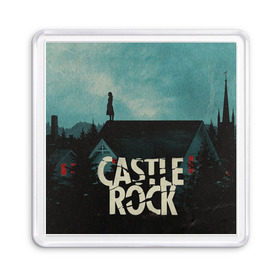 Магнит 55*55 с принтом Castle Rock в Екатеринбурге, Пластик | Размер: 65*65 мм; Размер печати: 55*55 мм | castle rock | hulu | билл скарсгард | дж.дж. абрамс | касл рок | кубик в кубе | стивен кинг | шоушенк