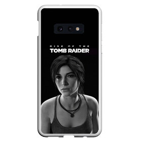 Чехол для Samsung S10E с принтом Rise if The Tomb Raider в Екатеринбурге, Силикон | Область печати: задняя сторона чехла, без боковых панелей | adventure | lara croft | tomb rider | археолог | гробниц | крофт | лара | приключения | расхитительница