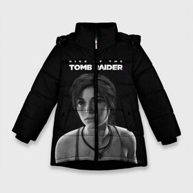Зимняя куртка для девочек 3D с принтом Rise if The Tomb Raider в Екатеринбурге, ткань верха — 100% полиэстер; подклад — 100% полиэстер, утеплитель — 100% полиэстер. | длина ниже бедра, удлиненная спинка, воротник стойка и отстегивающийся капюшон. Есть боковые карманы с листочкой на кнопках, утяжки по низу изделия и внутренний карман на молнии. 

Предусмотрены светоотражающий принт на спинке, радужный светоотражающий элемент на пуллере молнии и на резинке для утяжки. | Тематика изображения на принте: adventure | lara croft | tomb rider | археолог | гробниц | крофт | лара | приключения | расхитительница