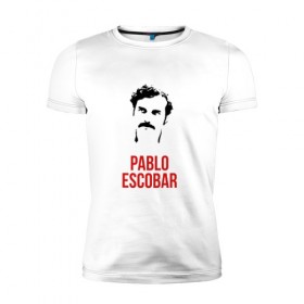 Мужская футболка премиум с принтом Pablo в Екатеринбурге, 92% хлопок, 8% лайкра | приталенный силуэт, круглый вырез ворота, длина до линии бедра, короткий рукав | escobar | loving pablo | эскобар