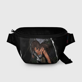 Поясная сумка 3D с принтом Tomb Raider в Екатеринбурге, 100% полиэстер | плотная ткань, ремень с регулируемой длиной, внутри несколько карманов для мелочей, основное отделение и карман с обратной стороны сумки застегиваются на молнию | 