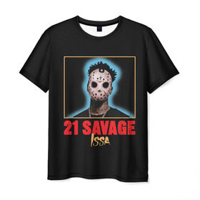 Мужская футболка 3D с принтом 21 Savage в Екатеринбурге, 100% полиэфир | прямой крой, круглый вырез горловины, длина до линии бедер | Тематика изображения на принте: 21 savage | boomin | issa | metro | mode | numb | rap | trap | бешеный | сэведж | твени ван севедж | твенти