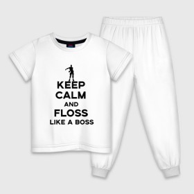 Детская пижама хлопок с принтом Keep Calm в Екатеринбурге, 100% хлопок |  брюки и футболка прямого кроя, без карманов, на брюках мягкая резинка на поясе и по низу штанин
 | 