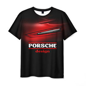 Мужская футболка 3D с принтом Porsche design в Екатеринбурге, 100% полиэфир | прямой крой, круглый вырез горловины, длина до линии бедер | auto | porsche | porsche ag | авто | автомобиль | дизайн | машина | порше | суперкар | тачка