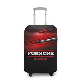 Чехол для чемодана 3D с принтом Porsche design в Екатеринбурге, 86% полиэфир, 14% спандекс | двустороннее нанесение принта, прорези для ручек и колес | auto | porsche | porsche ag | авто | автомобиль | дизайн | машина | порше | суперкар | тачка