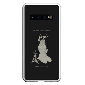 Чехол для Samsung Galaxy S10 с принтом TRUE DETECTIVE в Екатеринбурге, Силикон | Область печати: задняя сторона чехла, без боковых панелей | hbo | matthew mcconaughey | true detective | tv show | woody harrelson | арт | марти харт | минимализм | настоящий детектив | раст коул | сериал