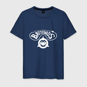 Мужская футболка хлопок с принтом BATTLETOADS в Екатеринбурге, 100% хлопок | прямой крой, круглый вырез горловины, длина до линии бедер, слегка спущенное плечо. | battletoads | space | батлтодс | космос | лягушки